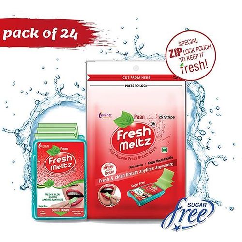 Inventz Fresh Meltz Sugar Free Oral Hygiene Fresh Breath Strip - Paan 24's