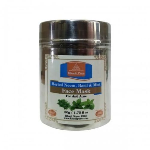 Khadi Pure Herbal Anti Acne Face Pack - Neem Basil & Mint 50 gm