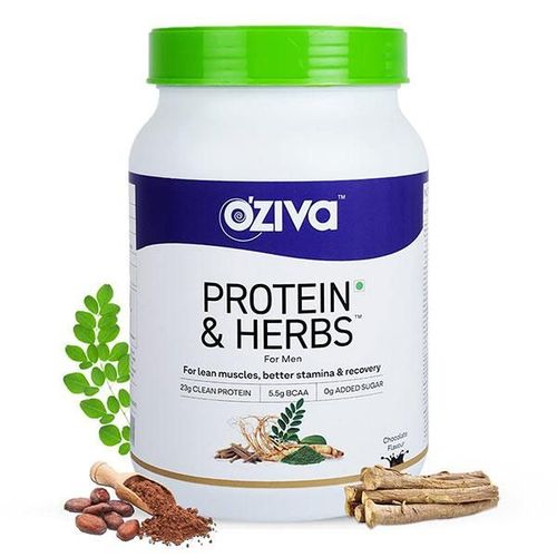 Oziva Protein & Herbs Powder for Men - Chocolate 1000gm