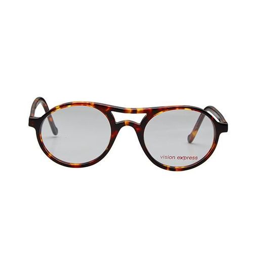 Vision Express 12040 Brown Round Eyeglasses (Including Anti-Reflective Coating Lens) 1's