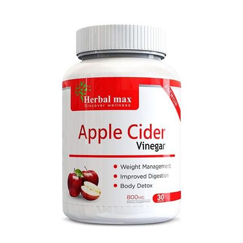 Herbal Max Apple Cider Vinegar Dietary Supplement 800 mg Capsule 30's