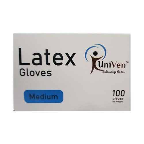 UniVen Latex Gloves (M) 100's