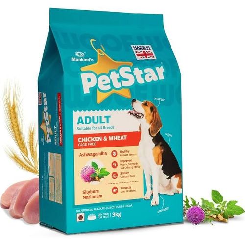 Petstar Adult Food - Chicken and Wheat 3 kg (Buy 1 Get 1)