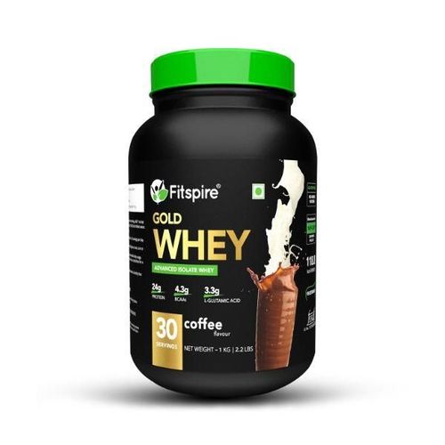 Fitspire Advanced Isolate Gold Whey Protein 1 Kg 30 Servings Coffee 1's