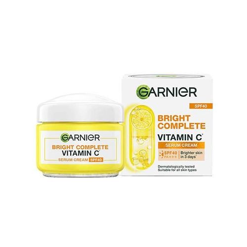 Garnier Bright Complete 3X Vitamin C+Lemon SPF 40 /PA+++ Serum Cream 45gm