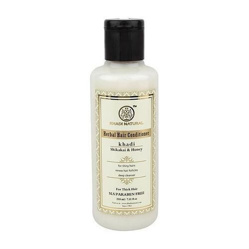 Khadi Natural Herbal Hair Conditioner (SLS & Paraben Free) - Shikakai Honey 210 ml
