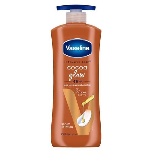 Vaseline Cocoa Glow Serum in Lotion With 100% Pure Cocoa Body Lotion For Dry Skin 600ml