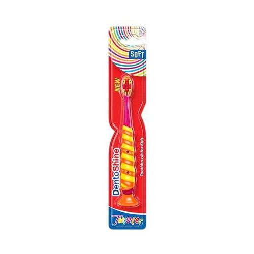 Dentoshine Twister Toothbrush for Kids Pink 100 gm