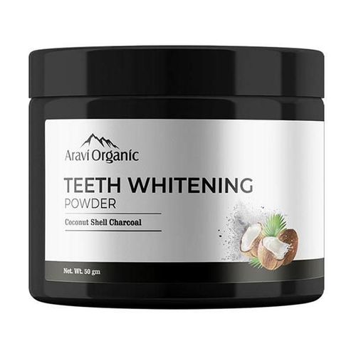 Aravi Organic Teeth Whitening Activated Charcoal Powder 50 gm