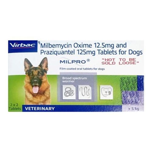 MILPRO (VET) (ABOVE 5 KG) DEWORMER FOR DOG Tablet 4's