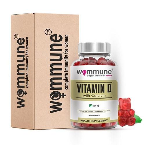 Wommune Vitamin D with Calcium Gummies - Mango & Strawberry 30's