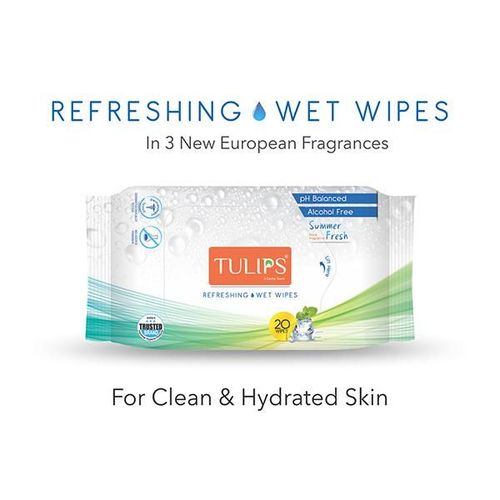 Tulips Refreshing Wet Wipes - Summer Fresh 20's
