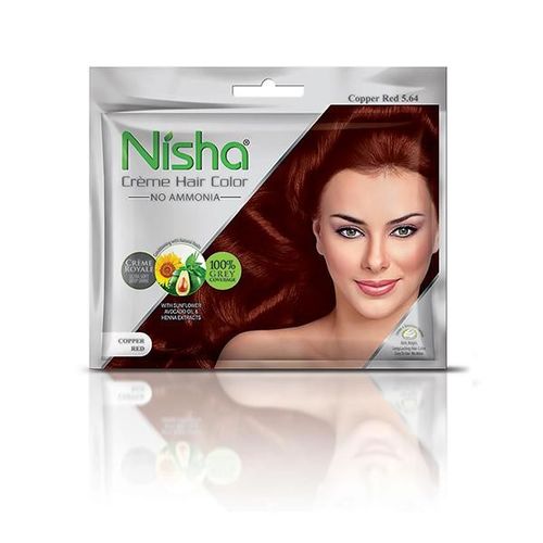 Nisha Creme Hair Color - 5.64 Copper Red 40gm