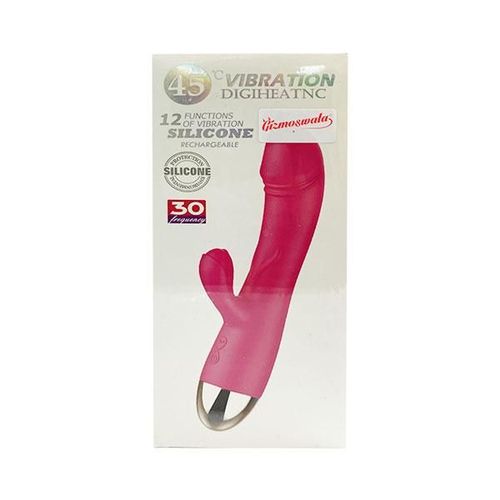 Gizmoswala 45 C Vibration Digiheatnc 12 Functions Silicone Rechargeable Massager - Pink