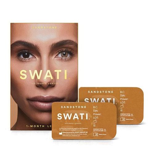 Swati Cosmetics Coloured Lenses Sandstone 1 Month Contact Lenses ( - 1.75) 1's