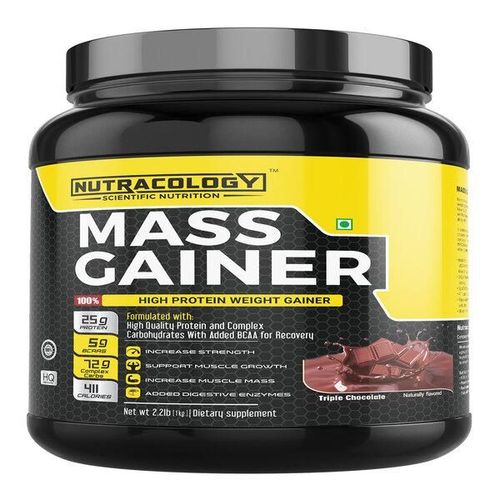 Nutracology Mass Gainer Powder - Triple Chocolate 1 kg