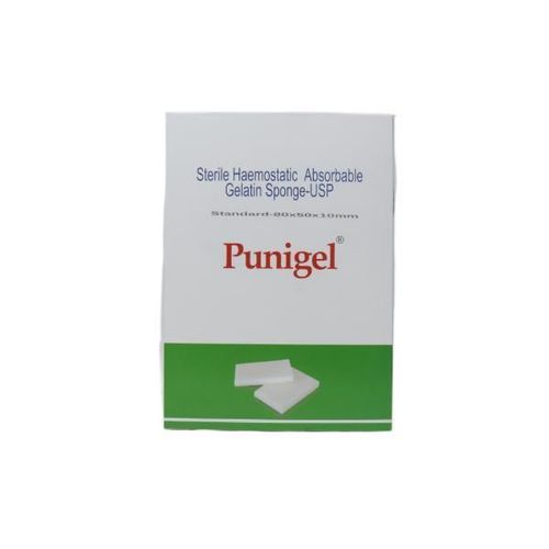 Punigel Standard Sterile Haemostatic Absorbable Gelatine Sponge (Pack of 80 x 50 x 10 mm)