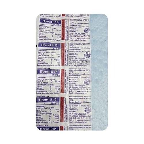 ELDERVIT B 12 COMBINATION PACK Injection 1's