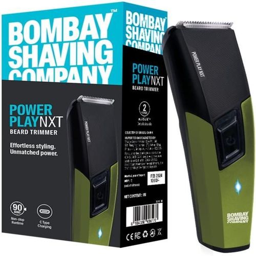 Bombay Shaving Company Power Play Next Trimmer, Self Sharpening Blades, Trimmer For Men- Green 130 gm