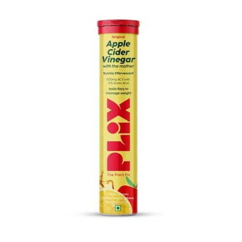 Plix Original Apple Cider Vinegar Effervescent Tablet - Lemon Masala 15's