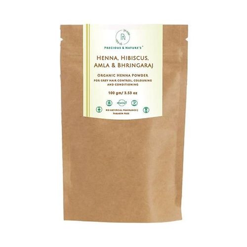 Precious & Nature'S Certified Organic Henna Powder with Henna Hibiscus Amla and Bhringaraj 100 gm