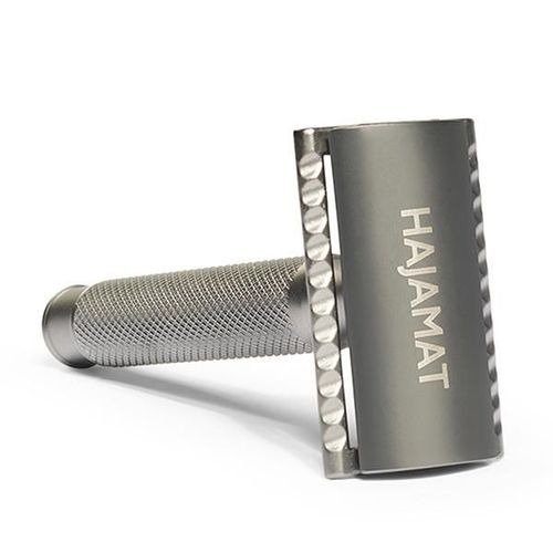 Hajamat Scythe Safety Razor, Ultra High Grade Stainless Steel 304, Gunmetal Finish 1's