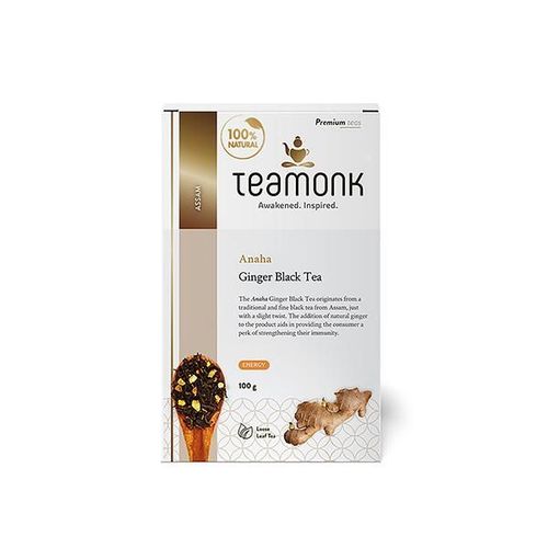 Teamonk Anaha Tea Leaves - Ginger Black Tea 100 gm
