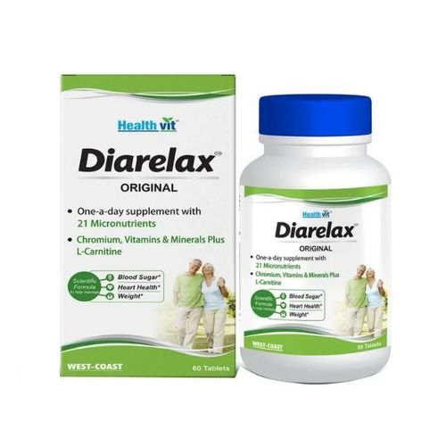 Healthvit Diarelax Diabetes Care Supplement Supports Healthy Blood Glucose Levels -Tablets 60's