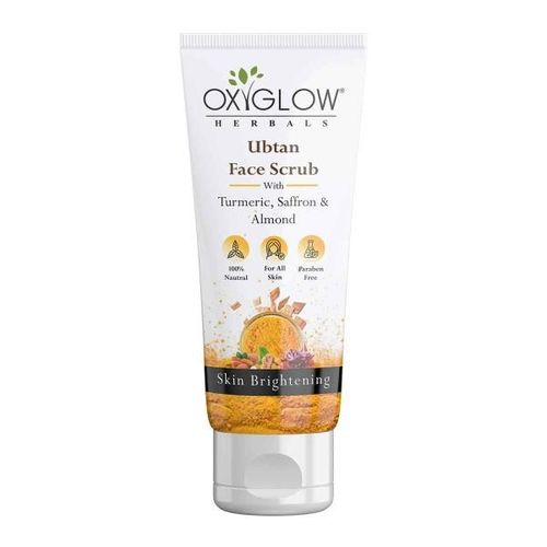OxyGlow Herbals Ubtan Face Scrub With Turmeric, saffron & Almond 100 ml