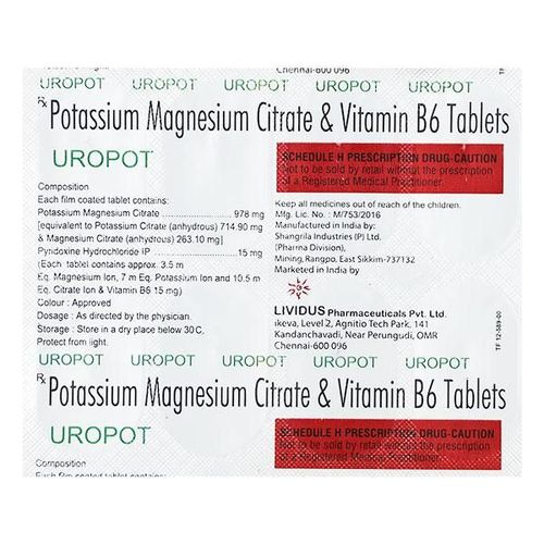 UROPOT 978mg Tablet 10's