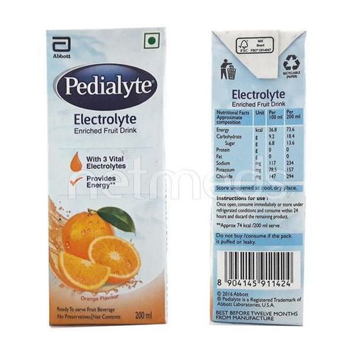 Pedialyte Orange Flavour Liquid 200ml