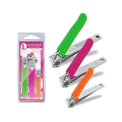 Majestique Nail Clippers Set, Sharp Stainless Steel, Fingernail and Toenail Cutter- Multicolor 1's