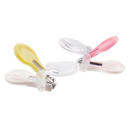 Farlin Deluxe Nail Clipper with Magnifier - Pink & Yellow 1's
