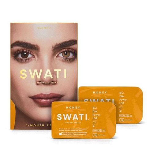 Swati Cosmetics Coloured Lenses Honey 1 Month Contact Lenses ( - 1.25) 1's