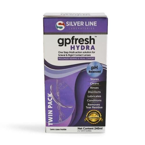 Silver Line gpFresh Hydra pH Balanced Contact Lenses Solution (Pack of 2 x 120 ml)