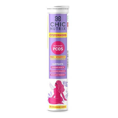 Chicnutrix Cysterhood - Helps Manage PCOS Effervescent Tablet - Strawberry Flavour 20's