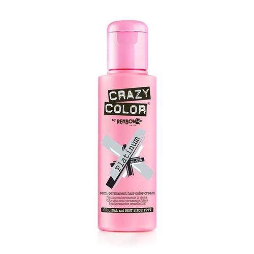 Crazy Color Semi-Permanent Hair Color Cream - Platinum 100 ml