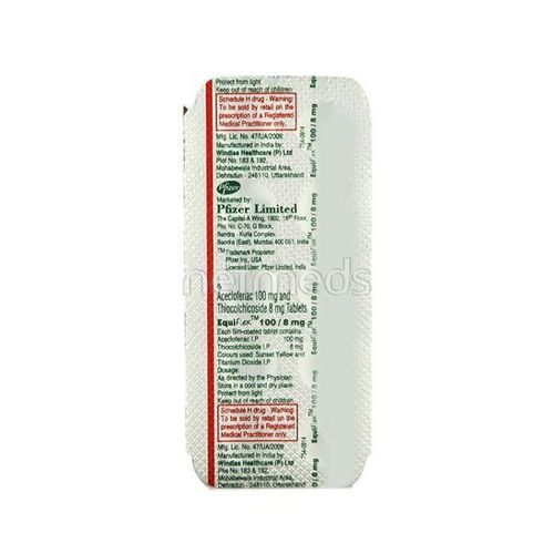 Equiflex 100/8mg Tablet 10'S