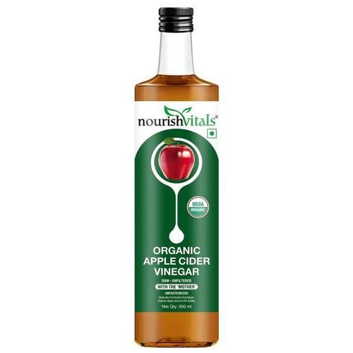 NourishVitals Organic Apple Cider Vinegar with Mother Vinegar 500 ml