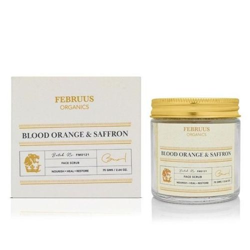 Februus Organics Face Scrub - Blood Orange & Saffron 75 gm