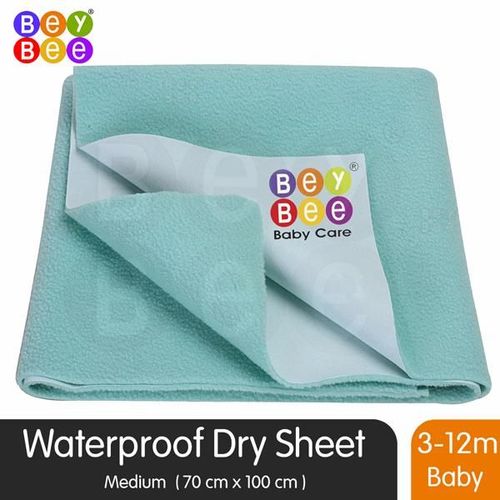 BeyBee Baby Care Waterproof Bed Protector Sheet - Sea Green (M) 1's