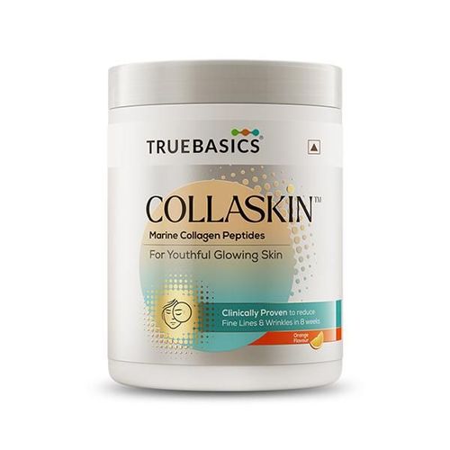 Hk Vitals Truebasics Collaskin, Marine Collagen Peptides for Youthful Glowing Skin, Orange 200 gm