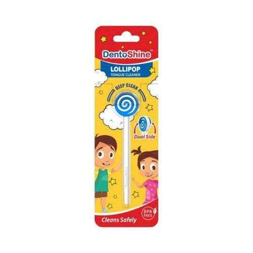 Dentoshine Lollipop Tongue Cleaner for Kids Blue 100 gm