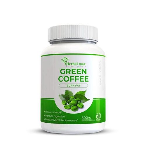 Herbal Max Green Coffee Burn Fat Dietary Supplement 500 mg Capsule 60's