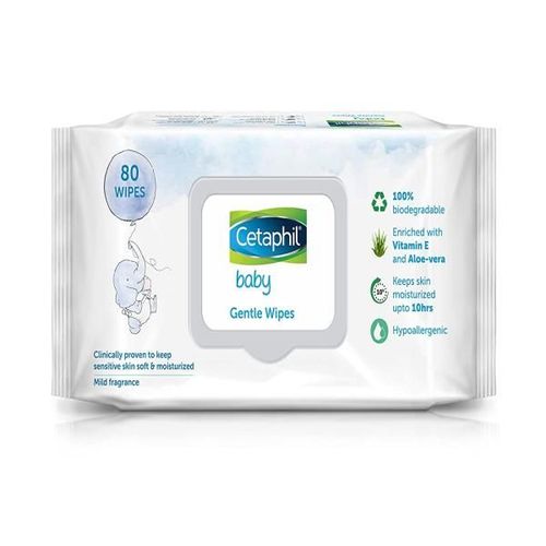 Cetaphil Baby Gentle Wipes - Aloevera & Vitamin E 80's