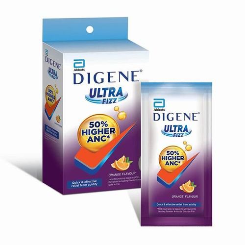 Digene Ultra Fizz Sachet - Orange Flavour (Pack of 40 x 6.25 gm)