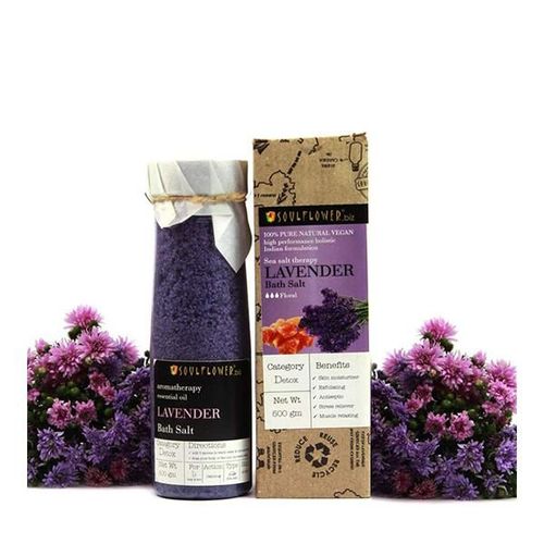 Soulflower Aroma Bath Salt - Lavender 500 gm