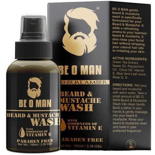 Be O Man Beard & Mustache Wash - Sensual Amber 100 ml