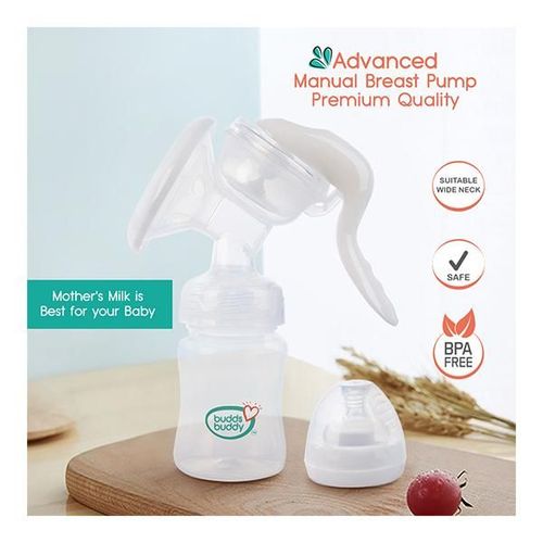 Buddsbuddy Advanced Premium Quality Manual Breast Pump - White