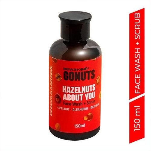 GONUTS By Bewakoof Hazelnut About You Face Wash and Scrub For Women 150 ml